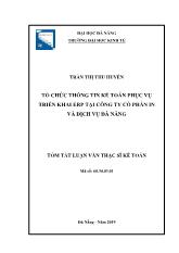 Tóm tắt Luận văn Tổ chức thông tin kế toán phục vụ triển khai Erp tại Công ty cổ phần in và dịch vụ Đà Nẵng