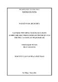 Tóm tắt Luận văn Vận dụng thẻ điểm cân bằng balanced scorecard (bsc) trong đánh giá thành quả tại trường cao đẳng sư phạm Đăklăk