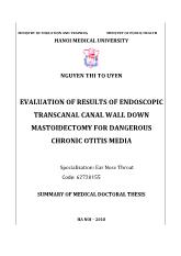 Evaluation of results of endoscopic transcanal canal wall down mastoidectomy for dangerous chronic otitis media