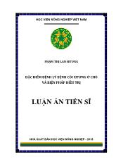 Luận án Đặc điểm bệnh lý bệnh còi xương ở chó và biện pháp điều trị