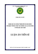 Luận án Đánh giá các dòng TGMS mới và khả năng sử dụng trong chọn tạo giống lúa lai hai dòng ở phía Bắc Việt Nam