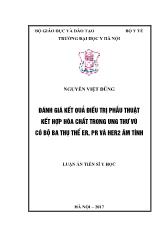 Luận án Đánh giá kết quả điều trị phẫu thuật kết hợp hóa chất trong ung thư vú có bộ ba thụ thể Er, Pr và Her2 âm tính