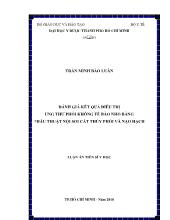 Luận án Đánh giá kết quả điều trị ung thư phổi không tế bào nhỏ bằng phẫu thuật nội soi cắt thùy phổi và nạo hạch