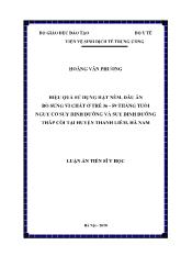 Luận án Hiệu quả sử dụng hạt nêm, dầu ăn bổ sung vi chất ở trẻ 36 - 59 tháng tuổi nguy cơ suy dinh dưỡng và suy dinh dưỡng thấp còi tại huyện Thanh liêm, Hà Nam