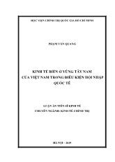 Luận án Kinh tế biển ở vùng tây nam của Việt Nam trong điều kiện hội nhập quốc tế