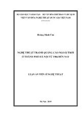 Luận án Nghệ thuật tranh quảng cáo ngoài trời ở thành phố Hà nội từ 1986 đến nay