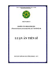 Luận án Nghiên cứu bệnh đốm đen (Phaeoisariopsis personata) hại lạc tại Nghệ An