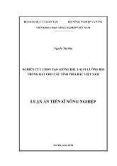 Luận án Nghiên cứu chọn tạo giống dâu lai F1 lưỡng bội trồng hạt cho các tỉnh phía bắc Việt Nam