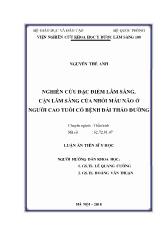 Luận án Nghiên cứu đặc điểm lâm sàng, cận lâm sàng của nhồi máu não ở người cao tuổi có bệnh đái tháo đường