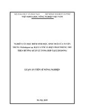 Luận án Nghiên cứu đặc điểm sinh học, sinh thái của tuyến trùng Meloidogyne sp. hại cà tím và biện pháp phòng trừ theo hướng quản lý tổng hợp tại Lâm Đồng