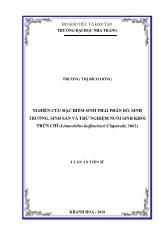 Luận án Nghiên cứu đặc điểm sinh thái phân bố, sinh trưởng, sinh sản và thử nghiệm nuôi sinh khối trùn chỉ (Limnodrilus hoffmeisteri Claparede, 1862)