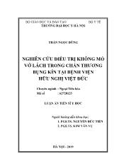 Luận án Nghiên cứu điều trị không mổ vỡ lách trong chấn thương bụng kín tại bệnh viện hữu nghị Việt Đức