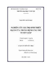 Luận án Nghiên cứu giá trị sinh thiết hạch cửa trong bệnh ung thư tuyến giáp