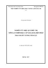 Luận án Nghiên cứu hiệu quả điều trị viêm gan nhiễm độc cấp nặng bằng biện pháp thay huyết tương tích cực