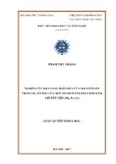 Luận án Nghiên cứu khả năng phân hủy của polyetylen trong sự có mặt của một số muối stearat kim loại chuyển tiếp