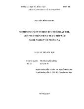 Luận án Nghiên cứu một số biến đổi nhiễm sắc thể, gen P53 ở nhân viên y tế có tiếp xúc nghề nghiệp với phóng xạ