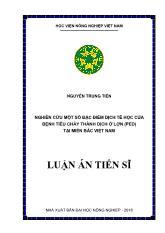 Luận án Nghiên cứu một số đặc điểm dịch tễ học của bệnh tiêu chảy thành dịch ở lợn (PED) tại miền bắc Việt Nam