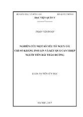 Luận án Nghiên cứu một số yếu tố nguy cơ, chỉ số kháng insulin và kết quả can thiệp người tiền đái tháo đường