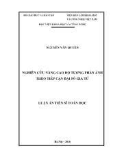 Luận án Nghiên cứu nâng cao độ tương phản ảnh theo tiếp cận đại số gia tử