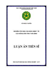 Luận án Nghiên cứu nhu cầu bảo hiểm y tế của nông dân tỉnh Thái Bình