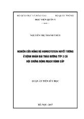 Luận án Nghiên cứu nồng độ homocystein huyết tương ở bệnh nhân đái tháo đường týp 2 có hội chứng động mạch vành cấp