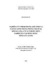 Luận án Nghiên cứu pheromone giới tính và nấm ký sinh trong phòng trị sùng khoai lang (cylas formicarius fabricius) tại đồng bằng sông Cửu Long