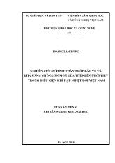 Luận án Nghiên cứu sự hình thành lớp bảo vệ và khả năng chống ăn mòn của thép bền thời tiết trong điều kiện khí hậu nhiệt đới Việt Nam