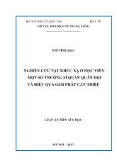 Luận án Nghiên cứu tật khúc xạ ở học viên một số trường sĩ quan quân đội và hiệu quả giải pháp can thiệp