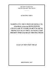 Luận án Nghiên cứu thủy phân bã rong câu bằng enzyme cellulase từ vi khuẩn để ứng dụng trong sản xuất thức ăn nuôi cá rô phi đơn tính giai đoạn thương phẩm