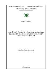 Luận án Nghiên cứu ứng dụng công nghệ không gian địa lý (viễn thám, gis, gps) trong phát hiện cháy rừng ở Việt Nam