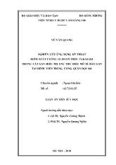 Luận án Nghiên cứu ứng dụng kỹ thuật kiểm soát cuống glisson theo Takasaki trong cắt gan điều trị ung thư biểu mô tế bào gan tại Bệnh viện trung ương quân đội 108