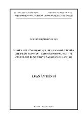 Luận án Nghiên cứu ứng dụng vật liệu nano để cải tiến chế phẩm tạo màng Hydroxy-Propyl-methyl-cellulose (HPMC) dùng trong bảo quản quả chuối