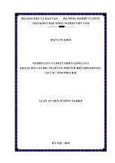 Luận án Nghiên cứu và phát triển giống lúa khang dân 18 chịu ngập ứng phó với biến đổi khí hậu tại các tỉnh phía bắc