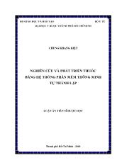 Luận án Nghiên cứu và phát triển thuốc bằng hệ thống phần mềm thông minh tự thành lập