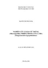 Luận án Nghiên cứu vi bào tử trùng nhiễm trong cơ cá tra (pangasianodon hypophthalmus)