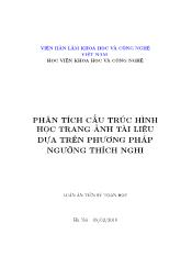 Luận án Phân tích cấu trúc hình học trang ảnh tài liệu dựa trên phương pháp ngưỡng thích nghi