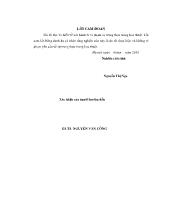 Luận án Phân tích rủi ro phá sản trong các công ty bất động sản niêm yết trên thị trường chứng khoán Việt Nam