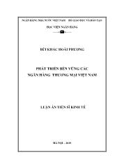 Luận án Phát triển bền vững các ngân hàng thương mại Việt Nam