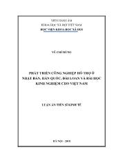 Luận án Phát triển công nghiệp hỗ trợ ở Nhật Bản, Hàn Quốc, Đài Loan và bài học kinh nghiệm cho Việt Nam