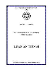 Luận án Phát triển sản xuất cây vụ đông ở tỉnh Thái Bình