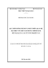 Luận án Quá trình hình thành và phát triển quan hệ đặc biệt với Việt Nam trong chính sách đối ngoại của Lào từ năm 1986 đến nay