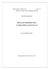 Luận án Rối loạn phospho máu và hội chứng nuôi ăn lại