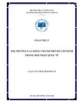 Luận án Thị trường lao động thành phố hồ chí minh trong hội nhập quốc tế