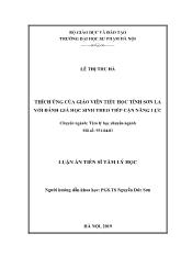 Luận án Thích ứng của giáo viên tiểu học tỉnh sơn la với đánh giá học sinh theo tiếp cận năng lực