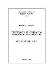 Luận án Thiết kế cơ sở dữ liệu phân tán theo tiếp cận khai phá dữ liệu