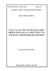 Luận án Tỉ lệ và các yếu tố liên quan đến bệnh chàm tay của nhân viên y tế tại quận 5 thành phố Hồ Chí Minh