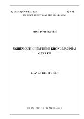 Luận án tiến sĩ Y học - Nghiên cứu khiếm thính không mắc phải ở trẻ em