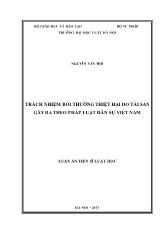 Luận án Trách nhiệm bồi thường thiệt hại do tài sản gây ra theo pháp luật dân sự Việt Nam