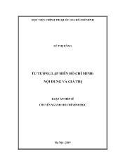 Luận án Tư tưởng lập hiến Hồ Chí Minh: Nội dung và giá trị