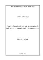 Luận án Ý thức công dân với việc xây dựng nhà nước pháp quyền xã hội chủ nghĩa Việt Nam hiện nay